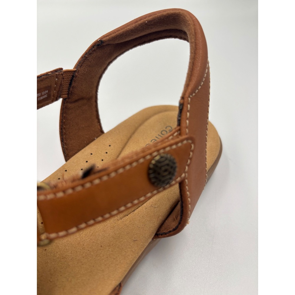 Clarks Collection Arla Glison Tan Leather Fisherman Sandals Womens 8 M Strappy - Picture 8 of 11